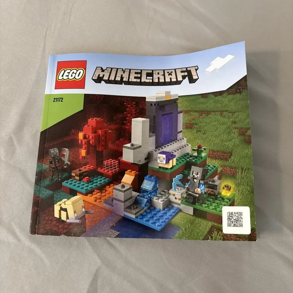 LEGO Minecraft: The Ruined Portal 21172 Building Toy Minifigs Manual Inc.